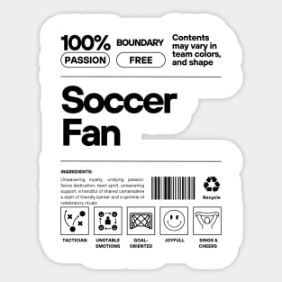 SCTX004 - Soccer Fan, Product Description Sticker